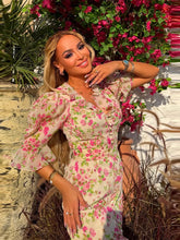 Load image into Gallery viewer, Casual Printed Ruffle Long Dress