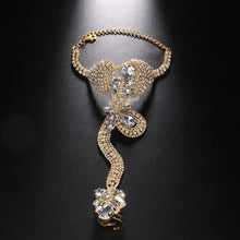 Load image into Gallery viewer, Crystal Snake Earrings Bracelet Set