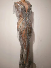 Load image into Gallery viewer, Tassels Stretch Long Dress