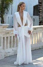 Load image into Gallery viewer, Long Sleeve Sexy Maxi Dress