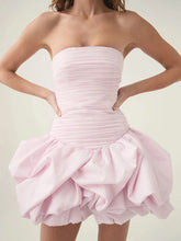 Load image into Gallery viewer, Solid Spliced Ruffles Slimming Dress