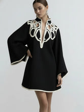 Load image into Gallery viewer, Stand Collar Loose Mini Dress