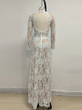 Load image into Gallery viewer, Lace Cut Out Design Long Dress