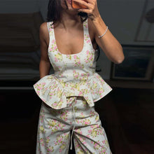 Load image into Gallery viewer, Casual Printed Vest Trouser Suit