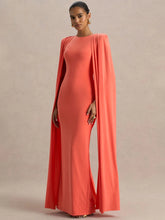 Load image into Gallery viewer, Cape Sleeve Sexy Maxi Dress