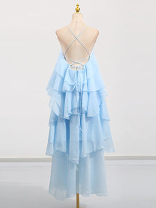 Solid Spliced Ruffles Elegant Dress