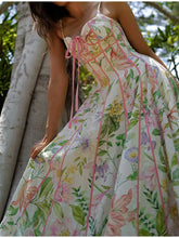 Load image into Gallery viewer, New Boho Floral Print Halter Neck Maxi Dress