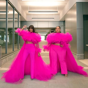 Ruffle Tulle Prom Party Jacket