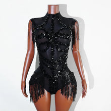 Load image into Gallery viewer, Rhinestone rhinestone Bodysuit
