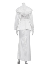 Load image into Gallery viewer, White Satin 2 Piece Set