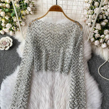 Load image into Gallery viewer, Pearl Beading Crop Top