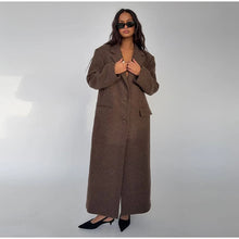 Load image into Gallery viewer, Fashion Waist Cinching Woolen Long Coat