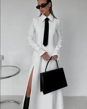 Load image into Gallery viewer, Slim White Office Dress