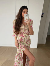 Load image into Gallery viewer, Casual Printed Ruffle Long Dress