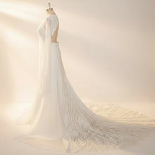 Load image into Gallery viewer, Long Split Bell Sleeves Boho Bridal Gowns