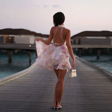 Load image into Gallery viewer, Flower Print Fluffy A-line Dress