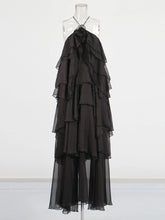 Load image into Gallery viewer, Solid Spliced Ruffles Elegant Dress