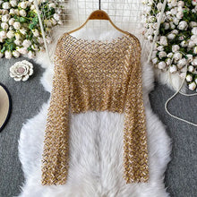 Load image into Gallery viewer, Pearl Beading Crop Top