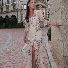 Load image into Gallery viewer, Casual Printed Ruffle Long Dress