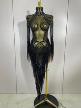 Load image into Gallery viewer, Tassel Mesh Transparent Dress