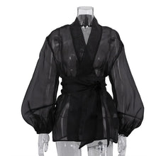 Load image into Gallery viewer, Casual Black Mesh See Through