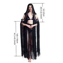 Load image into Gallery viewer, Retro Crochet Hollow Out Knitted Long Tassel Cover Up