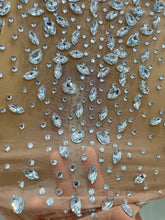 Load image into Gallery viewer, Shinny Rhinestone Stretch Mesh Transparent Dress
