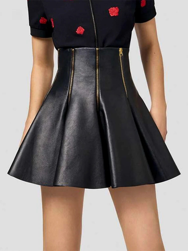 Faux Leather Mini Skirt