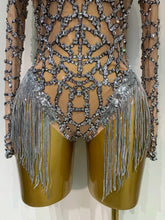 Load image into Gallery viewer, Shining Diamond Tassel Bodysuit