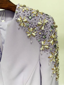 Beaded Split Long Maxi Dress