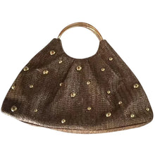 Load image into Gallery viewer, Boho Beaded Straw Handbag