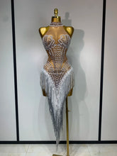 Load image into Gallery viewer, Sparkly Rhinestone Mesh Dress