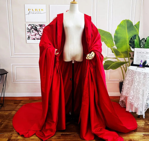 Taffeta Chapel Train Coat
