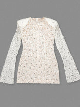 Load image into Gallery viewer, Spliced Lace Temperament Dress