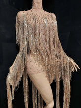 Load image into Gallery viewer, Mesh See Through Tassel Cloak Mini Dress