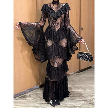 Load image into Gallery viewer, ruffled lace dress