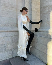 Load image into Gallery viewer, Solid White Ruffle Maxi Dress