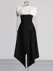 Colorblack Slimming Elegant Long Dress