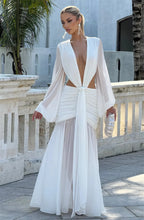 Load image into Gallery viewer, Long Sleeve Sexy Maxi Dress