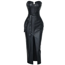 Load image into Gallery viewer, Bodycon PU Leather Dress