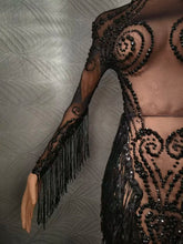 Load image into Gallery viewer, Tassel Mesh Transparent Dress