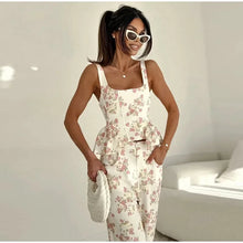 Load image into Gallery viewer, Casual Printed Vest Trouser Suit
