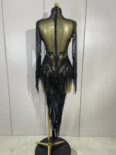 Load image into Gallery viewer, Tassel Mesh Transparent Dress
