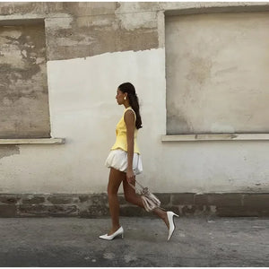 Casual Sleeveless Vests Skirts Suits