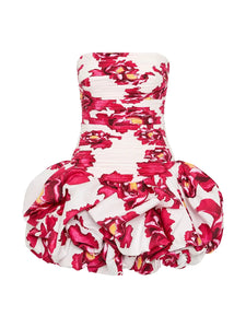 Solid Spliced Ruffles Slimming Dress