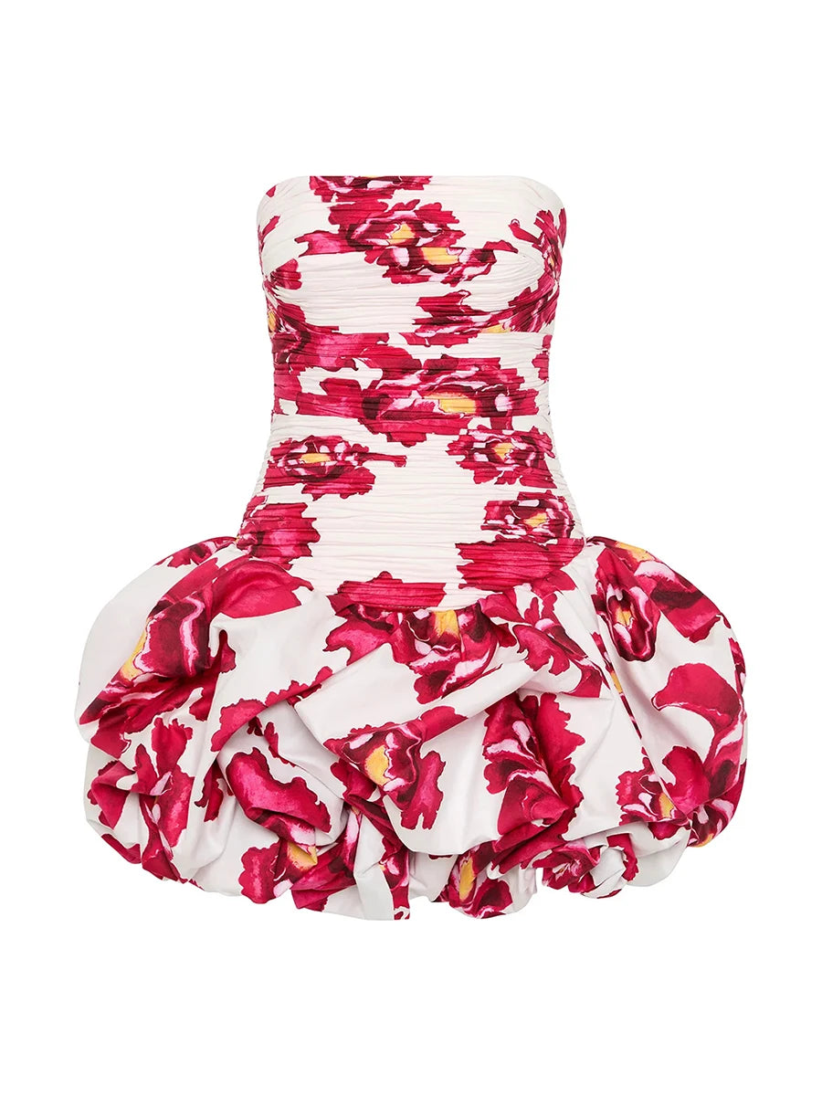 Solid Spliced Ruffles Slimming Dress
