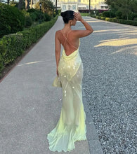Load image into Gallery viewer, Sexy Deep V-neck Sequin Sling Mermaid Dress