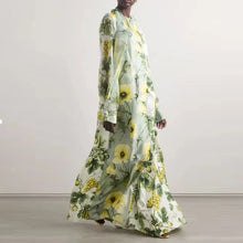 Load image into Gallery viewer, Boho Style Floral Print Loose Long Dress