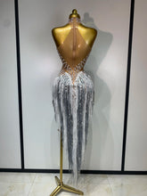 Load image into Gallery viewer, Sparkly Rhinestone Mesh Dress