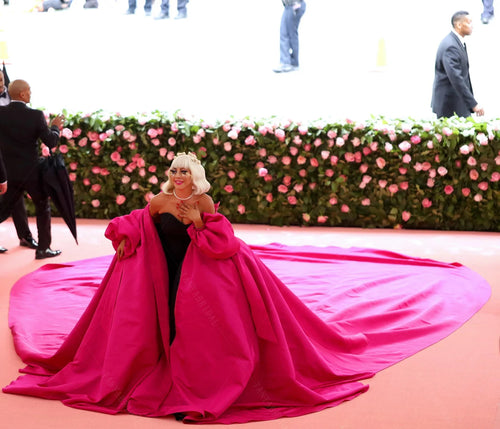 Fuchsia Taffeta Long Cape new